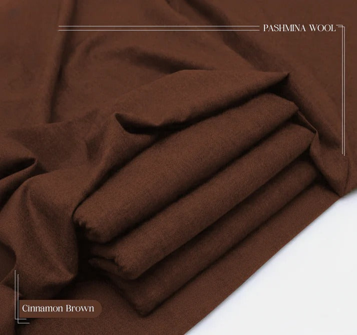 Premium Quality Men's Wool Fabric Cinnamon Brown