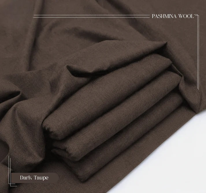 Premium Quality Men's Wool Fabric Dark Taupe