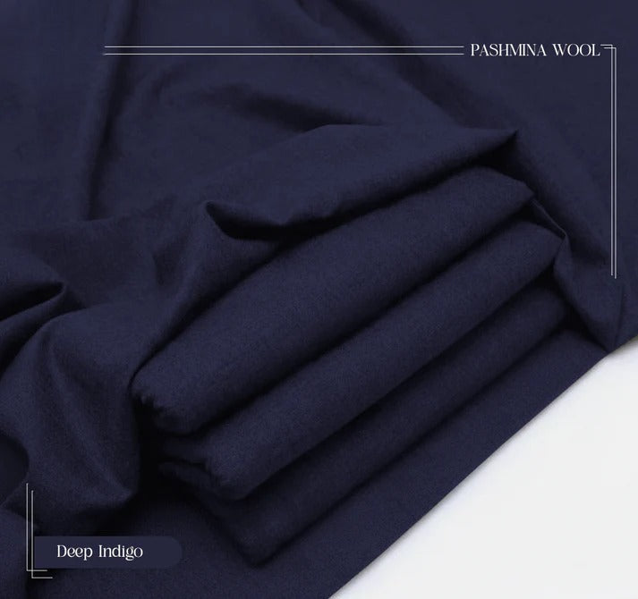 Premium Quality Men's Wool Fabric Deep Indigo