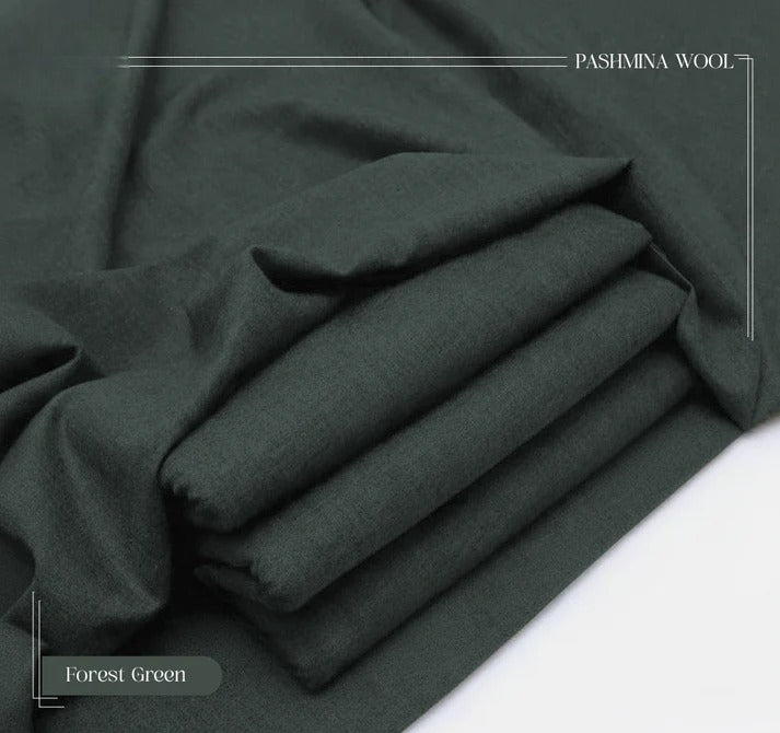Premium Quality Men's Wool Fabric Forest Green